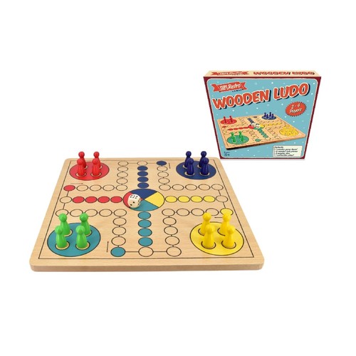 Retro wooden ludo - family, fun