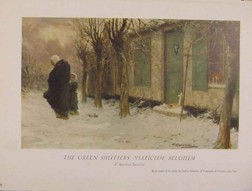 Original old antique print - antique,