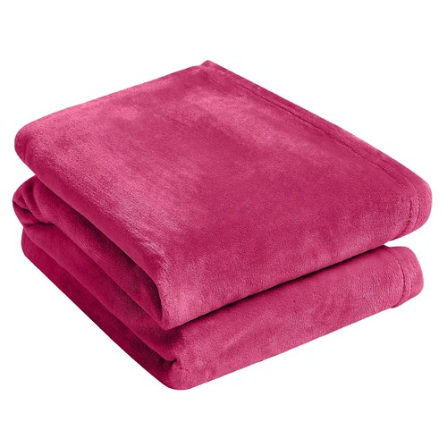 Faux fur mink fleece throw - fur,
