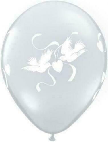 Diamond clear love doves - clear,