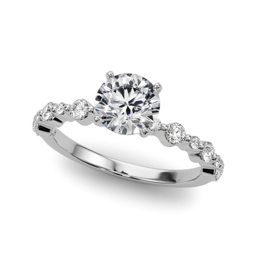 14k white gold engagement - 14k,