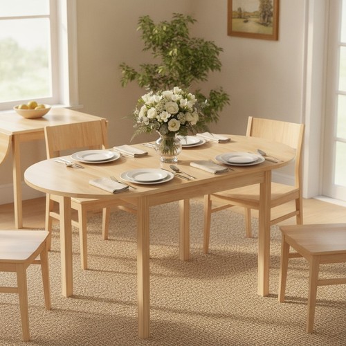 Pine wood folding dining table - wood,