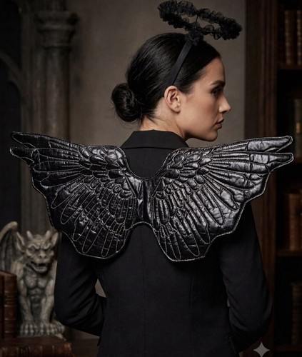 Adult halloween angle wings - halloween,