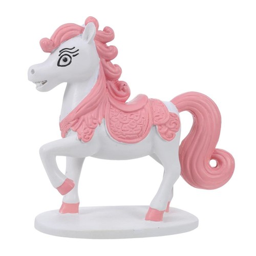 Pink resin horse - horse, statue