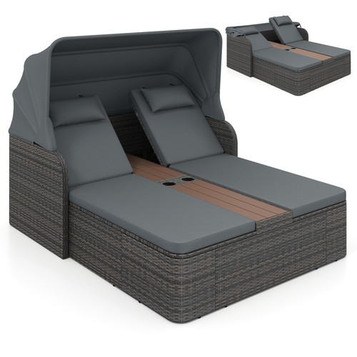 Rattan double daybed outdoor - rattan,