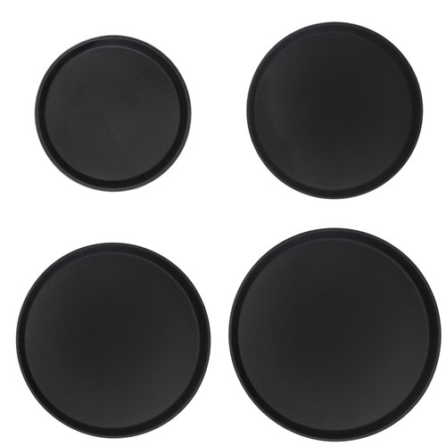 Black round non slip - non-slip, serving