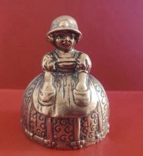 Vintage brass lady bell - brass,