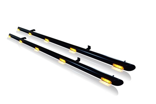Black side bars amber leds - black, +