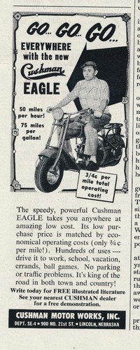 Magazine 1953 cushman - ad,