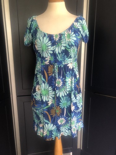 Blue floral summer dress 12 - dress, m