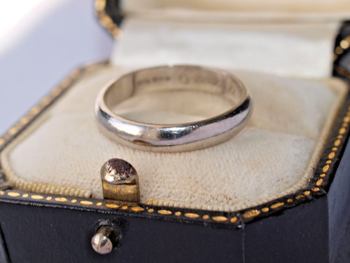 Platinum plain wedding - , ring