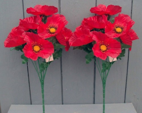 Artificial poppy flower - x,
