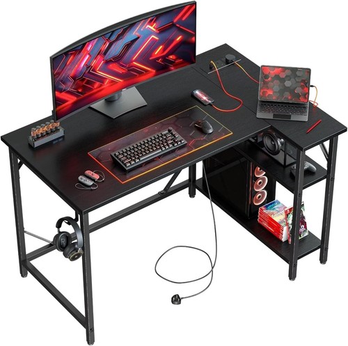 Domshoct shaped gaming desk - l,