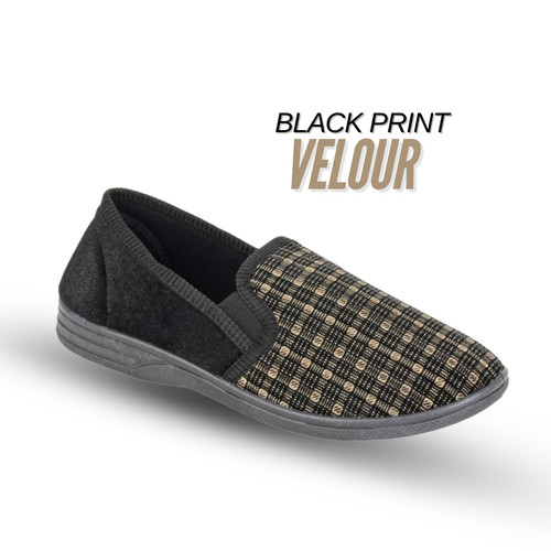 Mens twin gusset slippers - twin,