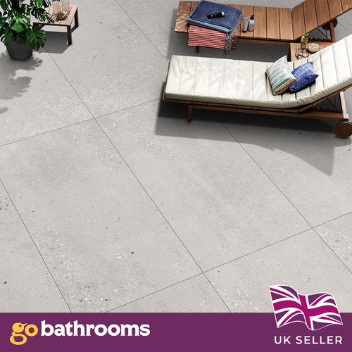 White outdoor tile garden - white,