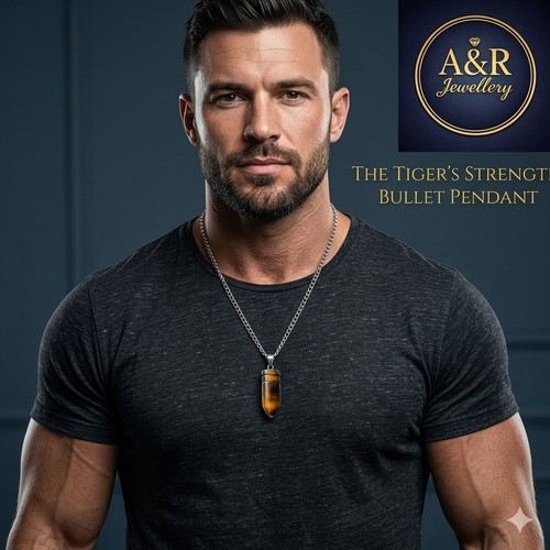 Tiger eye bullet - bullet, pendant