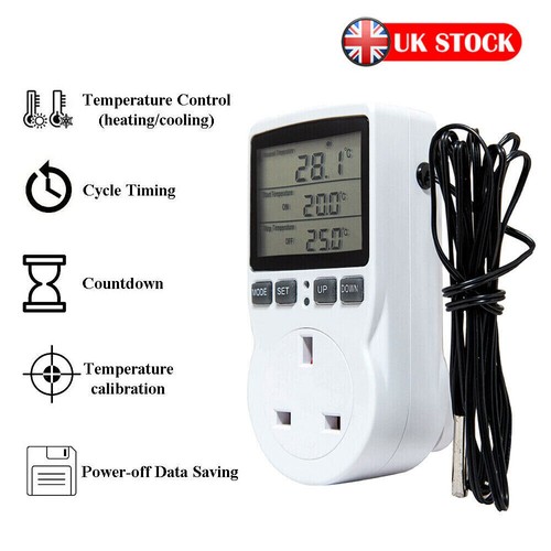 Digital plug thermostat - plug-in,