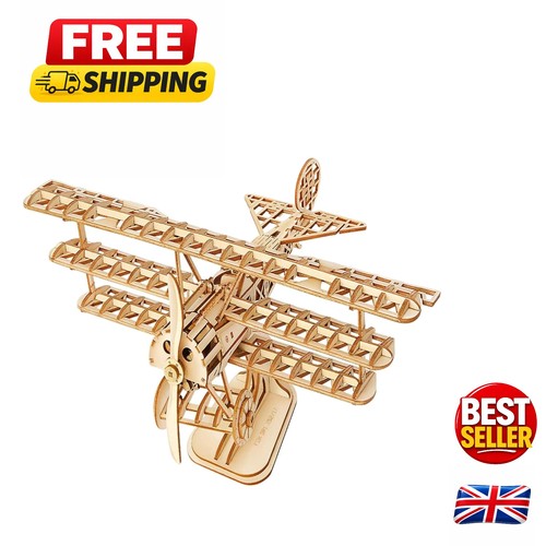 Wooden airplane model - 3d,
