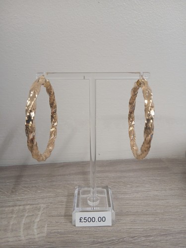 9ct large twisted - 9ct, hoops