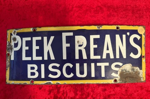 Antique enamel sign peek - sign,