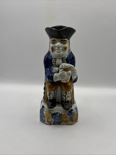 Prattware pottery toby jug - pottery,