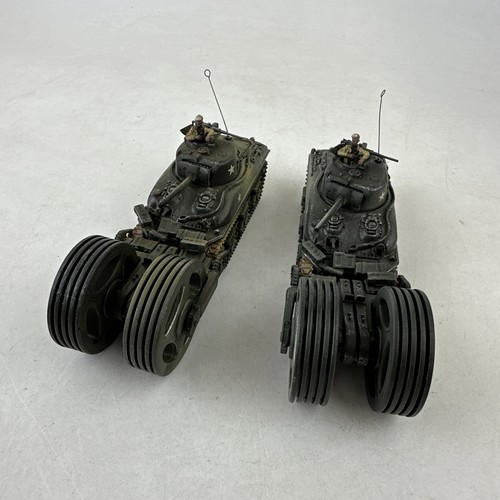 Pair army model tanks - army,