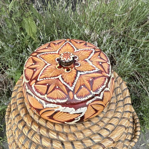 Hand carved painted wooden - painted,