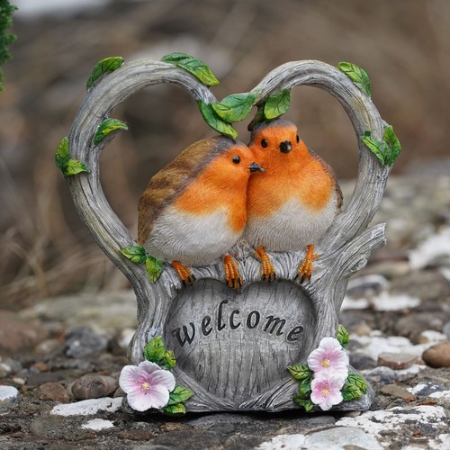 Welcome robin statue home - statue,