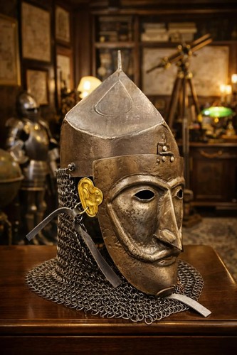 Medieval knight steel helmet - medieval,