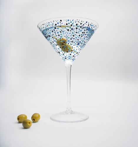 Large martini glasses blue - martini,