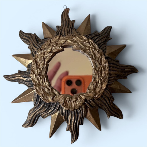 Vintage gold sunburst wall - vintage,