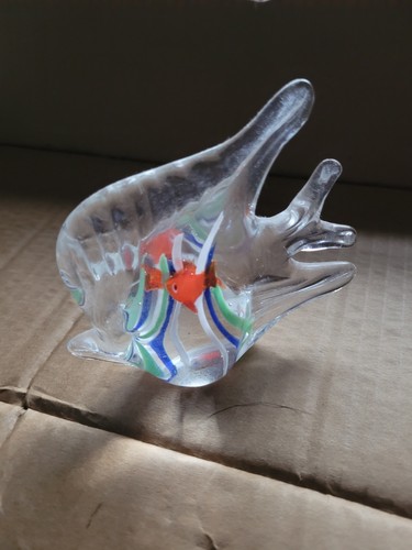 Vintage glass angel fish - vintage,