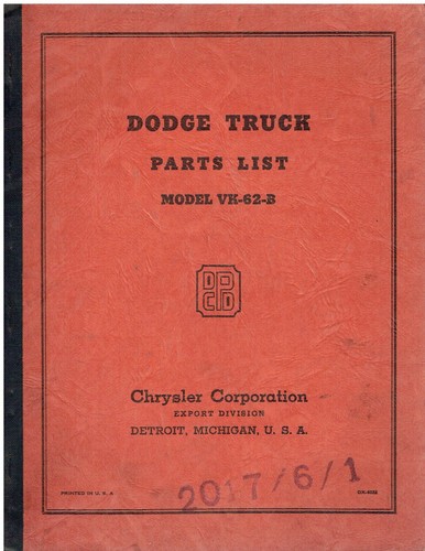 Dodge model ww2 truck - model, vk-62-b