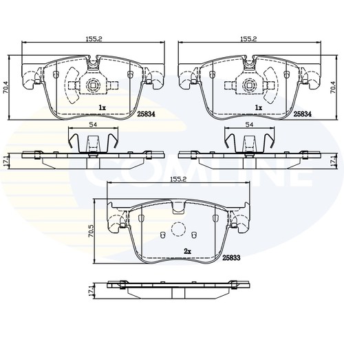 Brake pads set for citroen - pads, c4