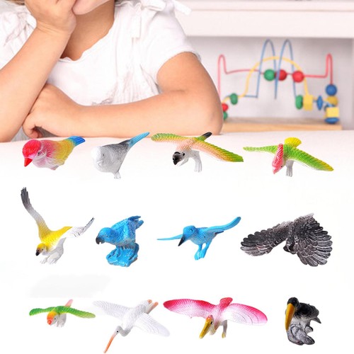 12x bird figures - 12x, miniature