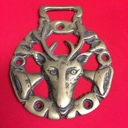 Horse brass stags - horse, head