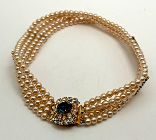 Vintage necklace faux pearl - vintage,