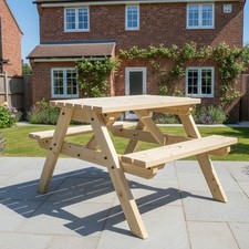 Picnic table garden - table, bench