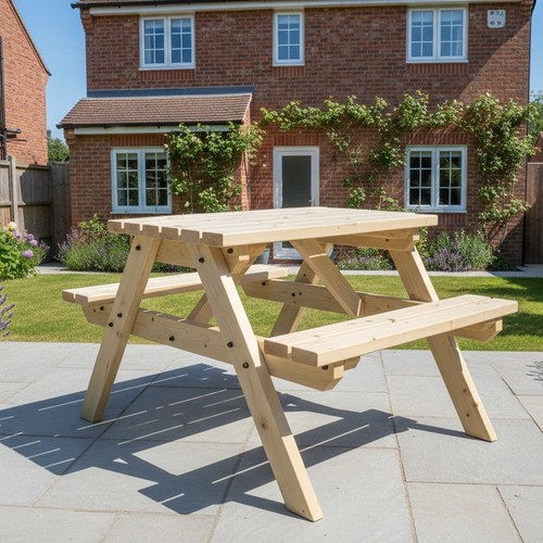 Picnic table garden - picnic, bench