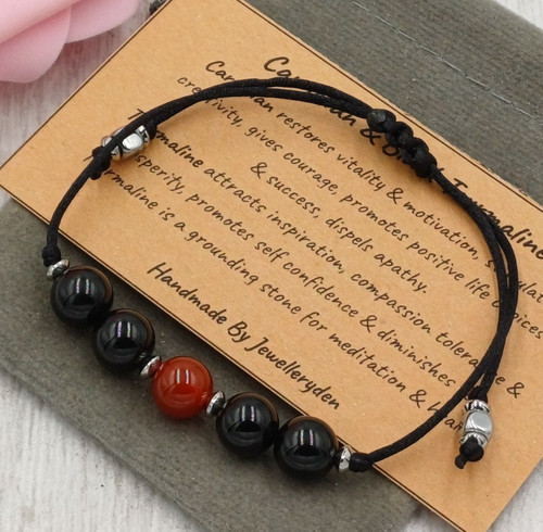Tourmaline red carnelian - red,