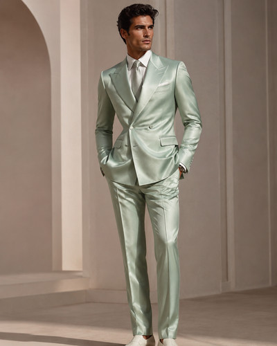Mens mint green satin - mint,