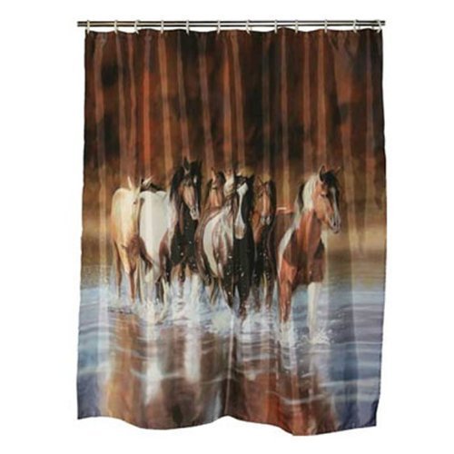 Horse shower curtain - horse, set