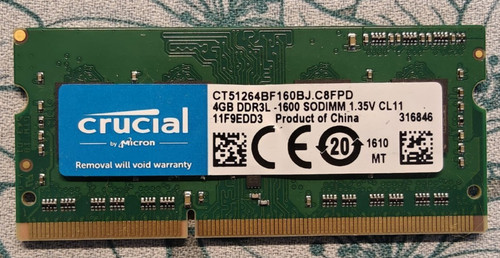 Crucial 4gb laptop ram ddr3l - laptop,