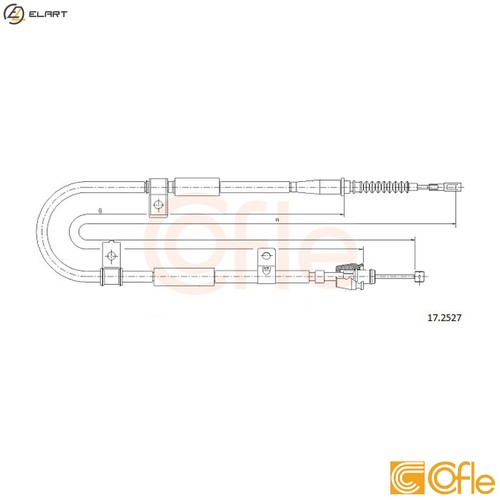 Cable pull parking - cable, brake