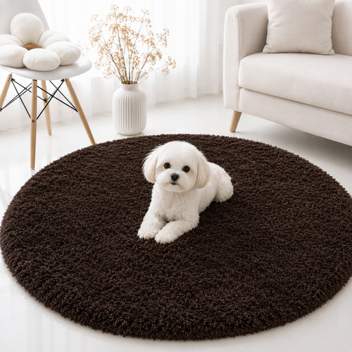 Round shaggy rugs circle - round,