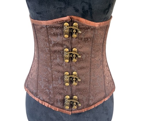 Brown brocade steampunk - brocade,