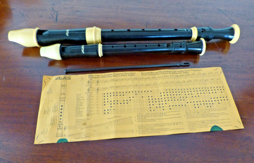 Two vintage aulos - aulos, recorders