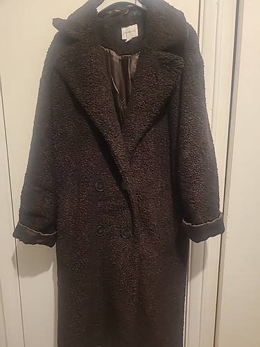 Women long line teddy coat - teddy,
