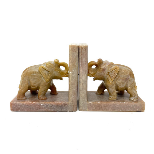 Hand carved stone elephant - carved,