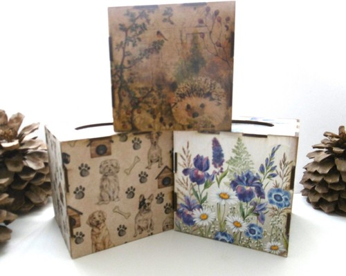 Handmade wooden decoupaged - handmade,